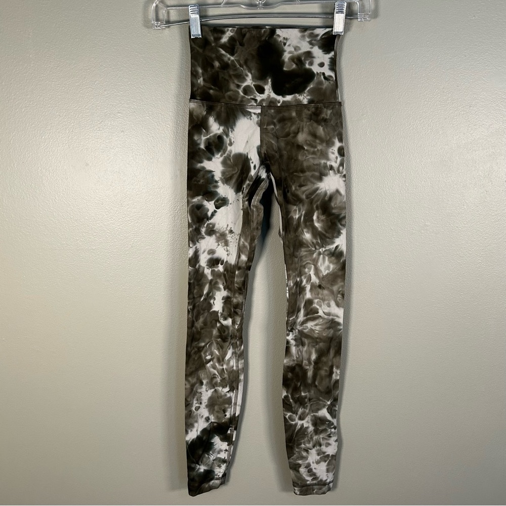 Lululemon align diamond dye‎ camo green 27 in HR size 0 women’s leggings